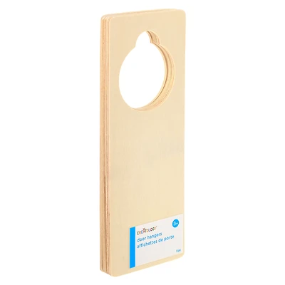 12 Packs: 6 ct. (72 total) Door Hangers Wood by Creatology™