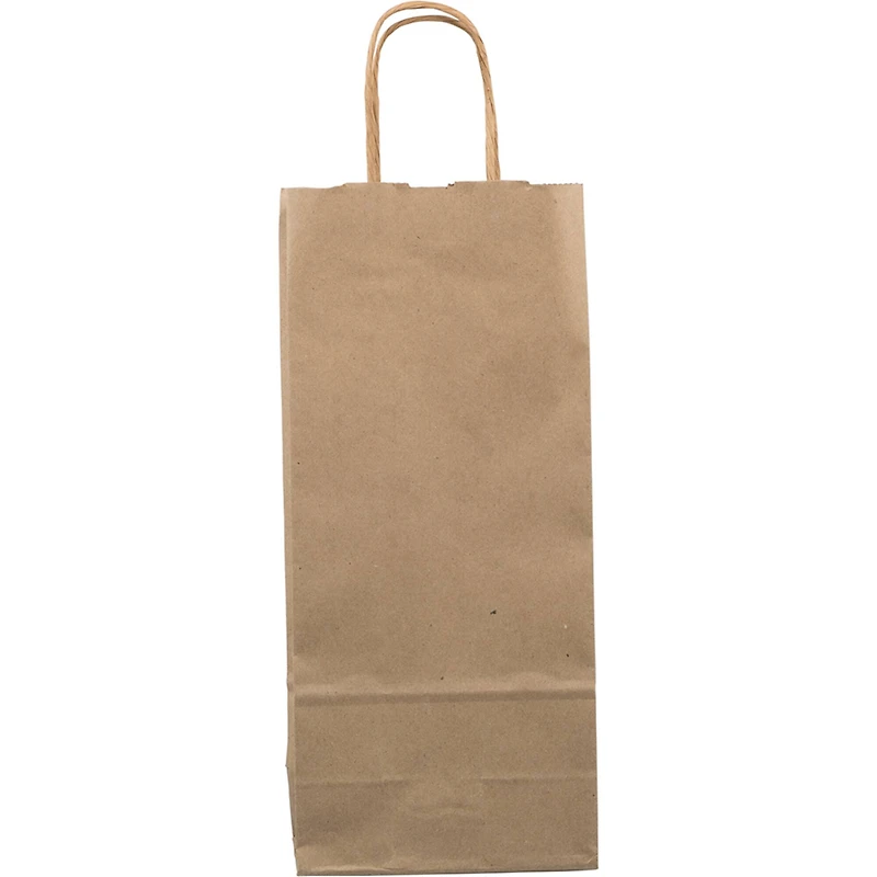 JAM Paper Kraft Paper Wine Gift Bag, 100ct.
