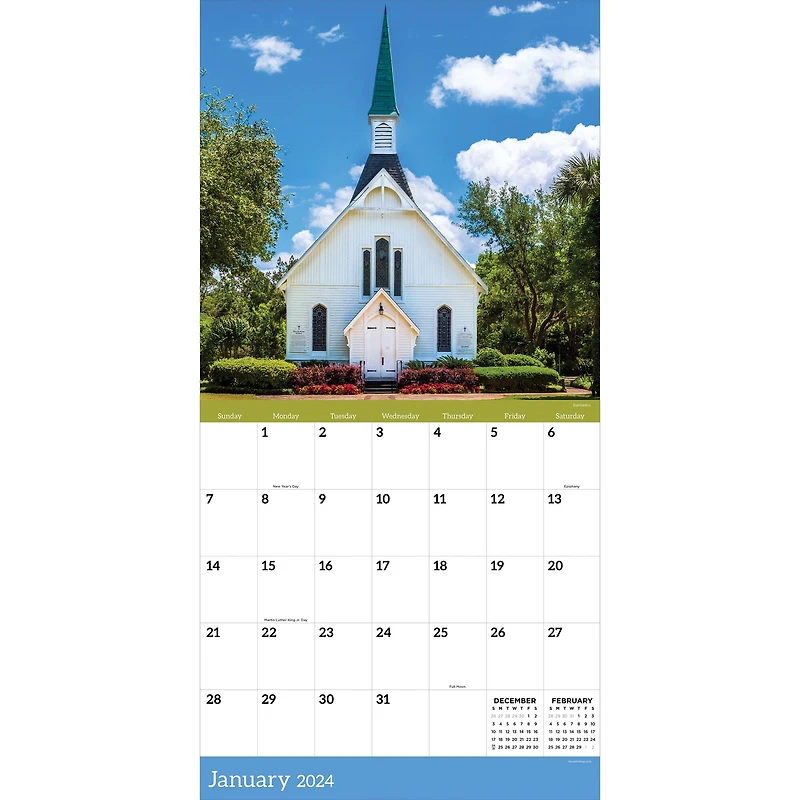 TF Publishing 2024 Churches Wall Calendar