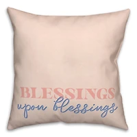 Blessings Upon Blessings Indoor/Outdoor Throw Pillow