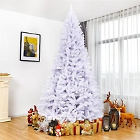 Costway 9ft. Unlit White Pine Artificial Christmas Tree