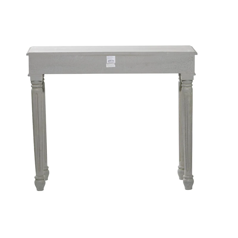 Grey Farmhouse Mango Wood Console Table, 30" x 36"