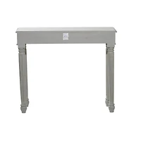 Grey Farmhouse Mango Wood Console Table, 30" x 36"