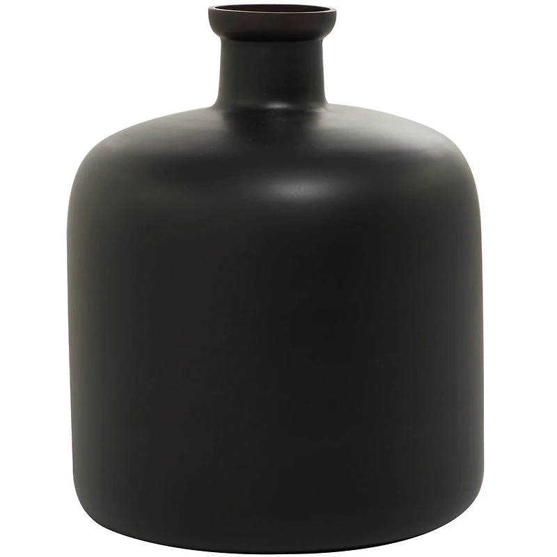 The Novogratz Black Glass Vase 10" x 10" x 12"