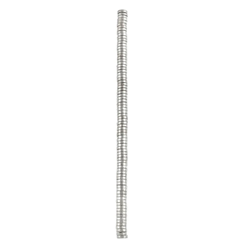 12 Pack: Rhodium Large Hole Metal Disc Spacer Beads by Bead Landing™