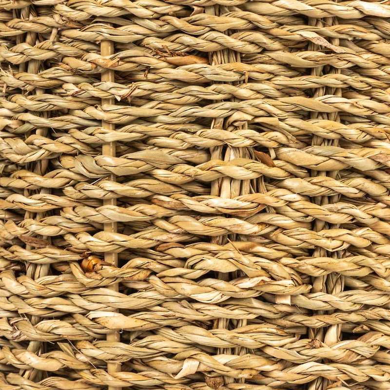 Hello Honey® 11.5" Natural Round Seagrass 4-Section Caddy