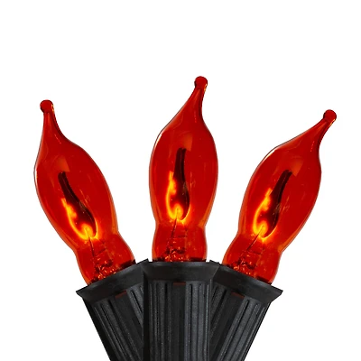 10ct. Flickering Orange Flame C7 Halloween Lights