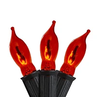 10ct. Flickering Orange Flame C7 Halloween Lights