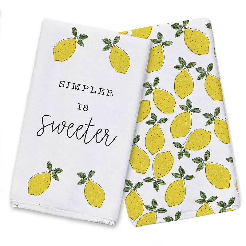 Simpler Is Sweeter 16" x 25" Tea Towel Set of 2
