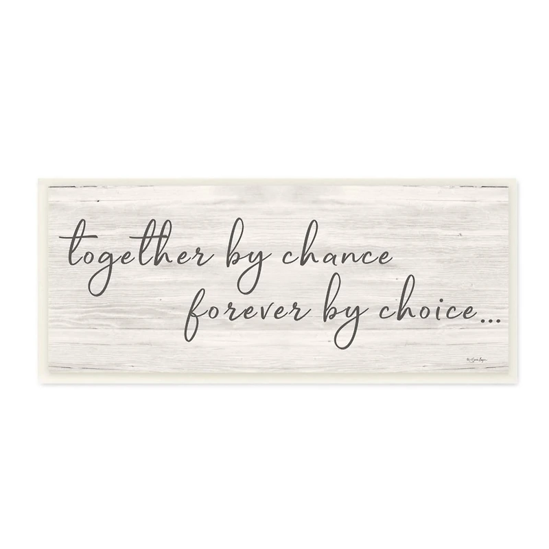 Stupell Industries Together By Chance Rustic Romantic Phrase Wood Wall Plaque