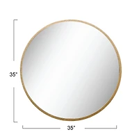 Hello Honey® 36" Round Metal Framed Wall Mirror