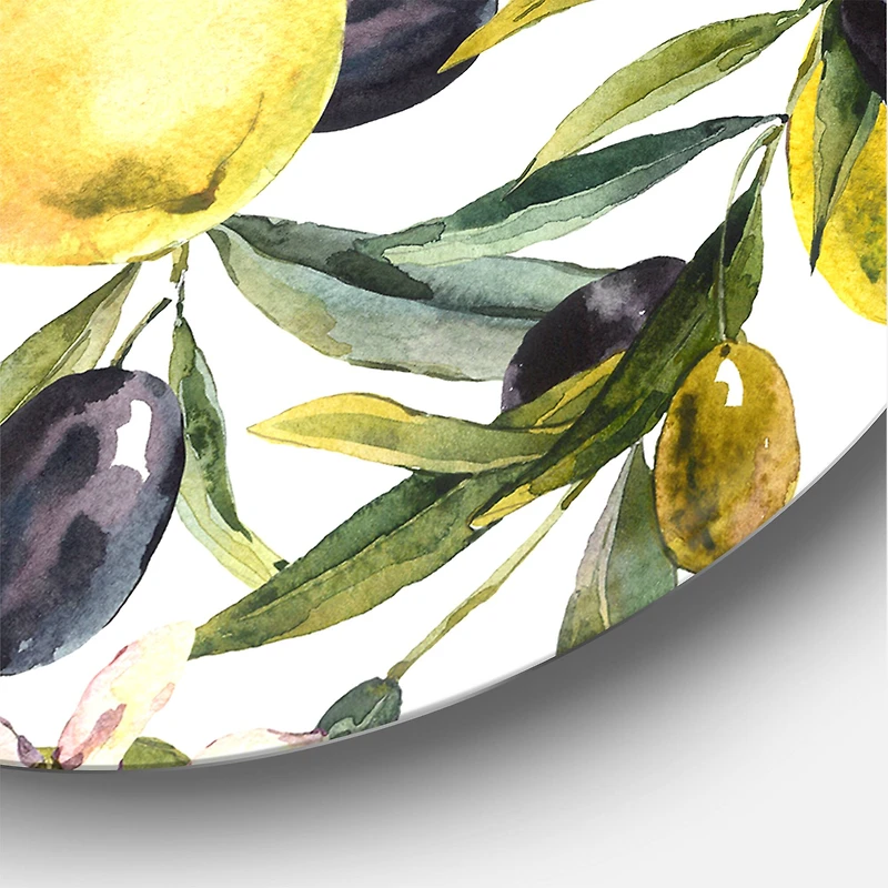 Designart - Lemon and Olive Branches I