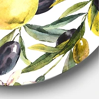 Designart - Lemon and Olive Branches I