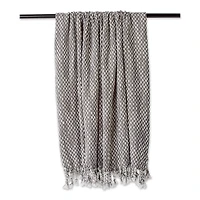 DII® Gray & White Textured Acrylic Throw