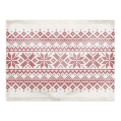 Knit Snowflakes 18x14 Cotton Twill Placemat