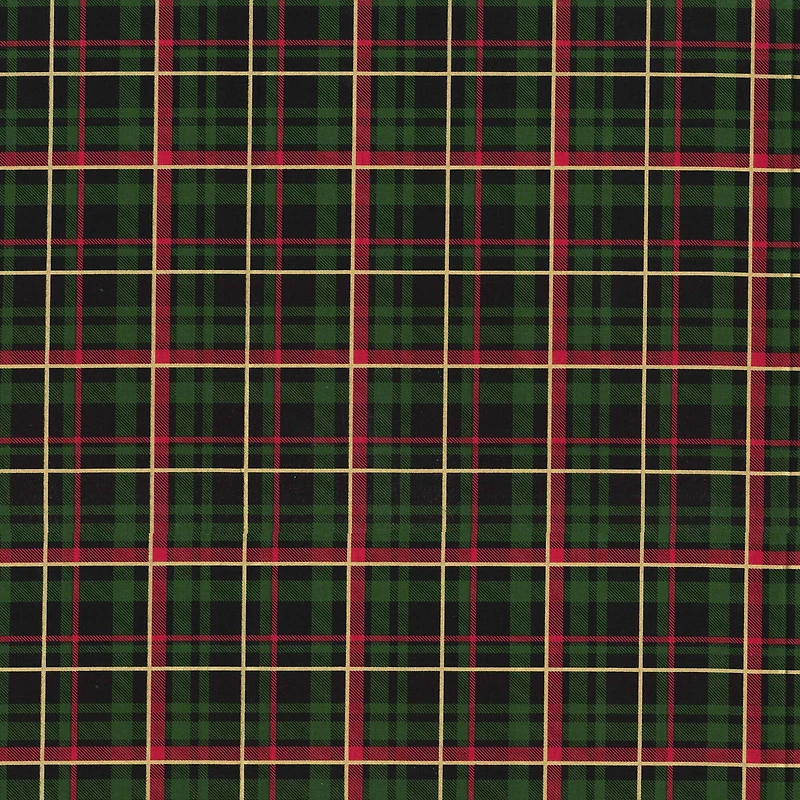 Fabric Traditions Christmas Green Glitter Cotton Fabric