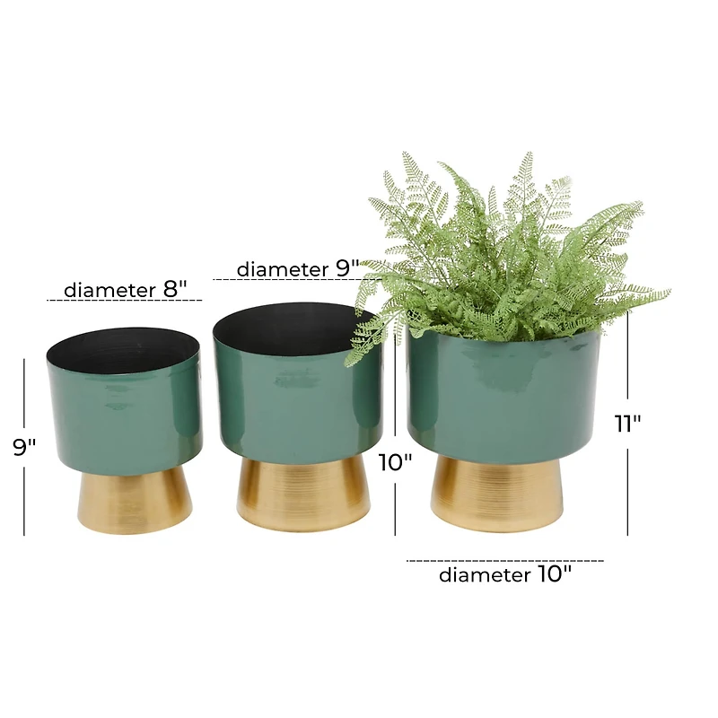 Modern Planter, Set of 3" 11", 10