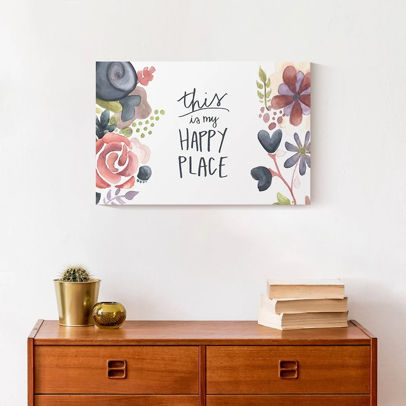 This Is My Happy Place 18" x 12' Canvas Wall Art