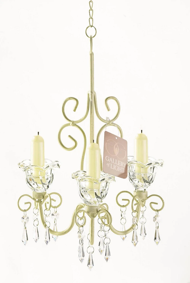 24.75" Shabby Elegance Scrollwork Candle Chandelier
