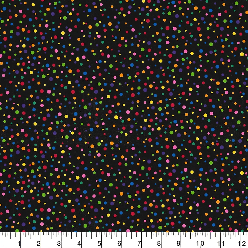 Fabric Traditions Multicolored Polka Dots Cotton Fabric