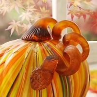 Glitzhome® Multi Striped Glass Short Pumpkin Set