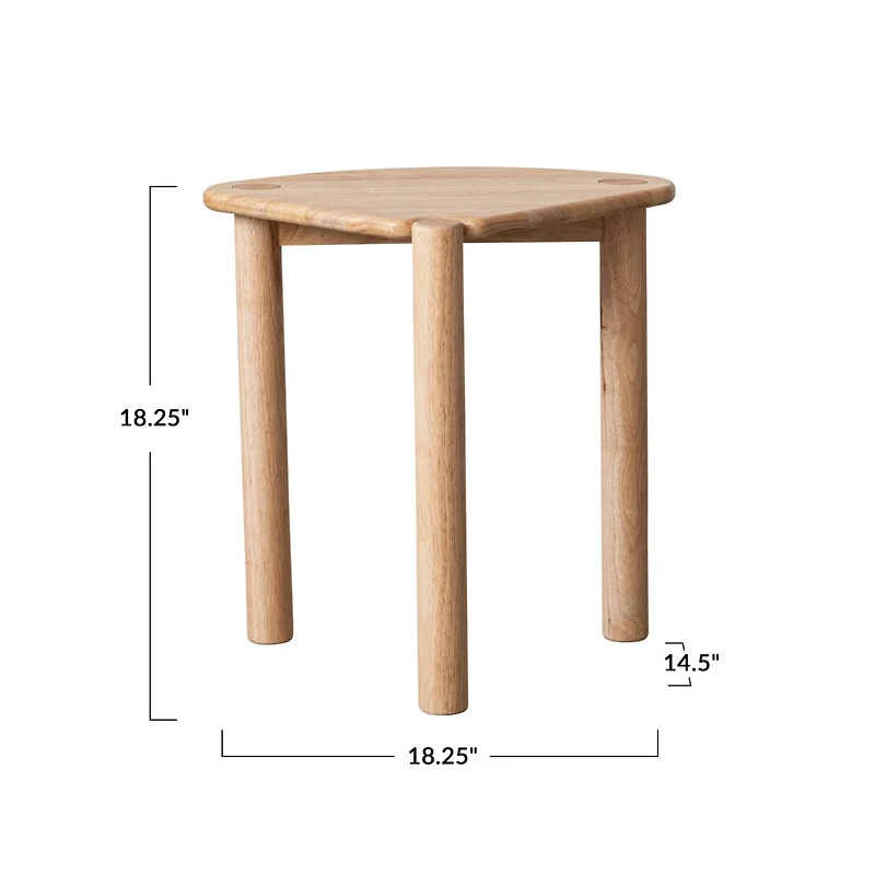 Hello Honey® Natural Rubberwood Side Table