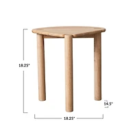 Hello Honey® Natural Rubberwood Side Table