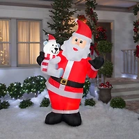 6ft. Animated Airblown® Inflatable Christmas Swaying Santa with Polar Bear
