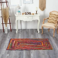 5ft. x 3ft. Handmade Braided Cape Cod Coastal Jute Rug