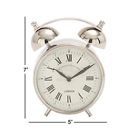 7" Stainless Steel and Aluminum Traditional Clock