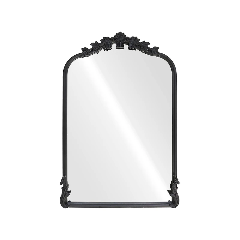 18" x 27" Ornate Arch Wall Mirror in Black Metal Frame by Ashland®