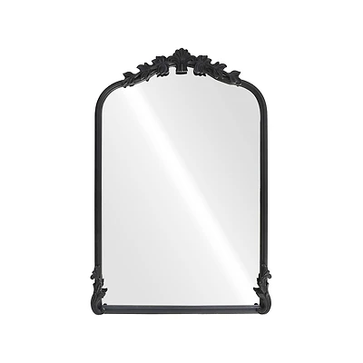 18" x 27" Ornate Arch Wall Mirror in Black Metal Frame by Ashland®