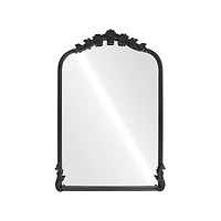 18" x 27" Ornate Arch Wall Mirror in Black Metal Frame by Ashland®