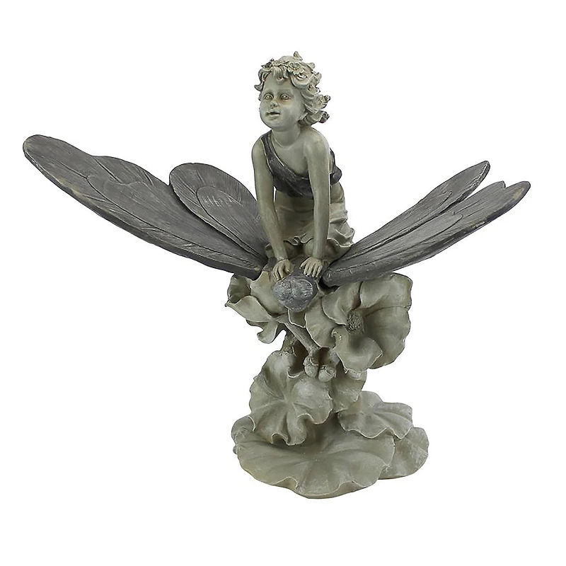 Design Toscano 18.5" A Fairy's Wondrous Butterfly Ride Statue