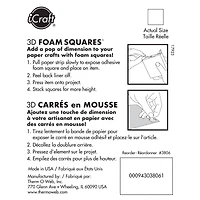 iCraft Black 3D Foam Squares™, 320ct.