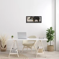 Stupell Industries Exhausted Papa Bear Sleeping Business Tie Modern Couch Framed Wall Art