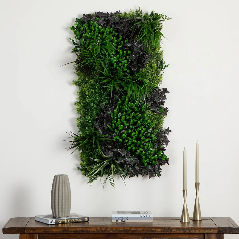 20" x 40" Borneo Jungle Artificial Living Wall Panel