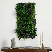 20" x 40" Borneo Jungle Artificial Living Wall Panel