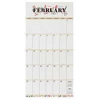 TF Publishing 2025 Big Grid Floral Wall Calendar