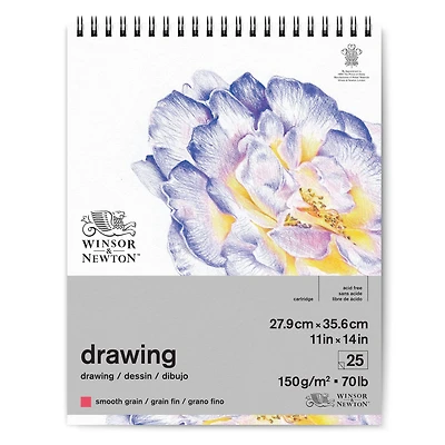 Winsor & Newton™ Drawing 70lb. Smooth Grain Wire-Bound Paper Pad