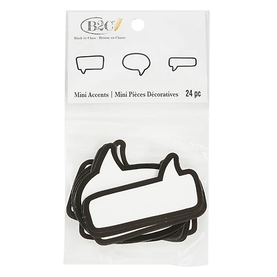 Back to Class Mini Die Cut Black & White Speech Bubble Accents