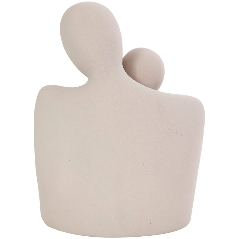 Cream Ceramic People Nesting Family Sculpture Set