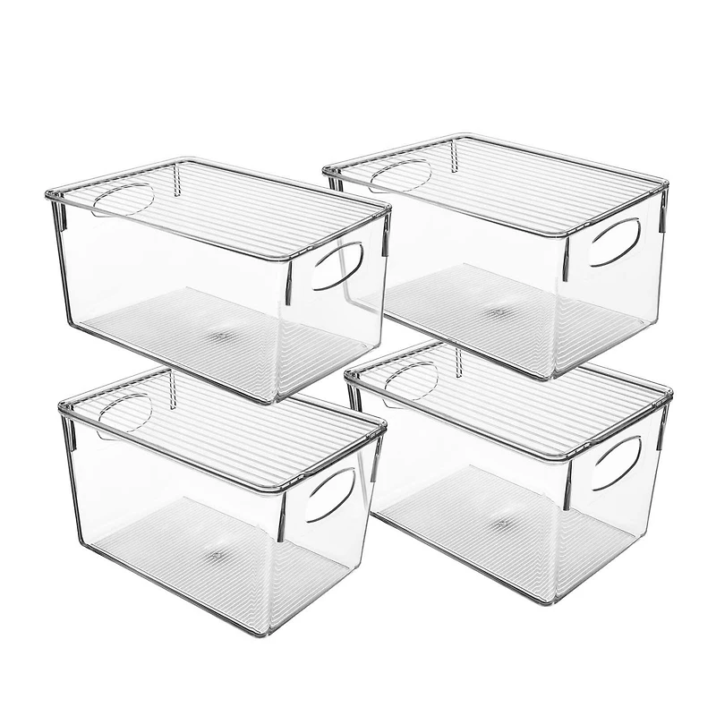 Sorbus Clear Storage Bins with Lids