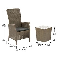 Bracknell Collection Brown All-Weather Chat Set
