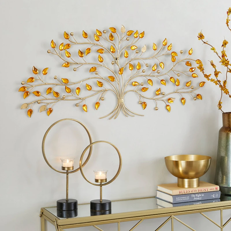 Silver Metal Bohemian Wall Decor, 35" x 2" x 16"