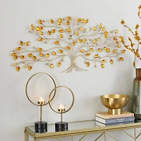 Silver Metal Bohemian Wall Decor, 35" x 2" x 16"