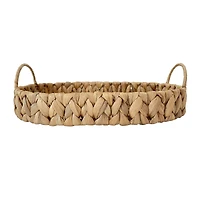 Natural Oval Woven Water Hyacinth Decorative Tray by Ashland