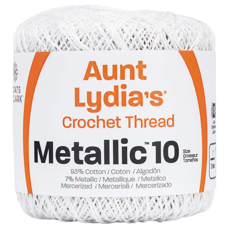 Aunt Lydia's® Metallic Cotton Crochet Thread