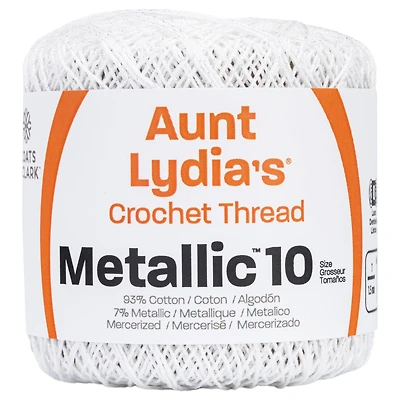 Aunt Lydia's® Metallic Cotton Crochet Thread