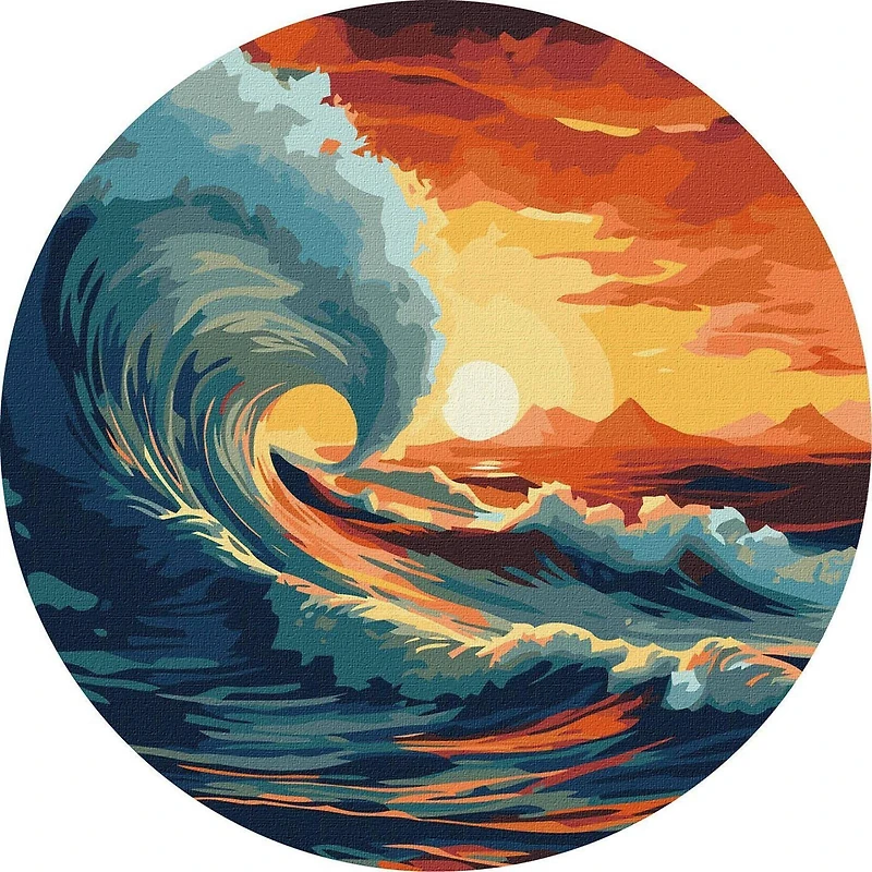 Ideyka Catch the Wave Painting by Numbers Kit